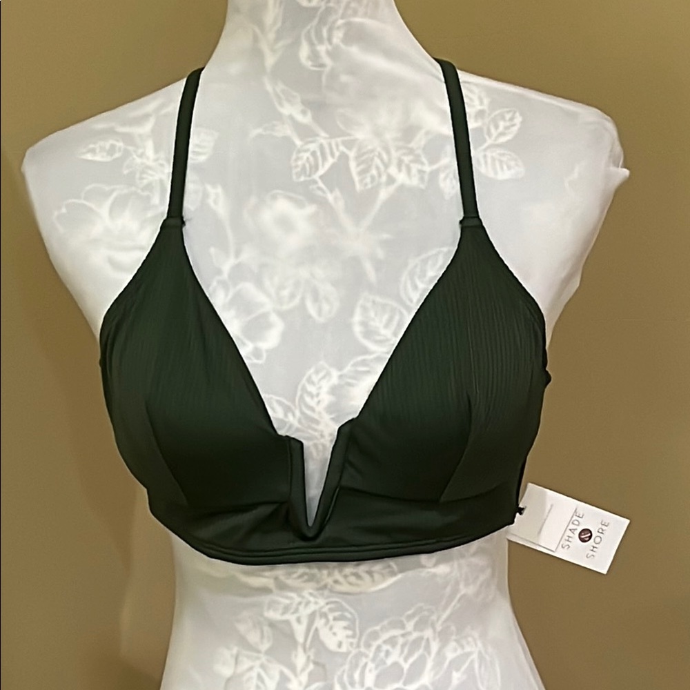 34C Push-Up Underwire Forest Green Bikini Top by Shade & Shore